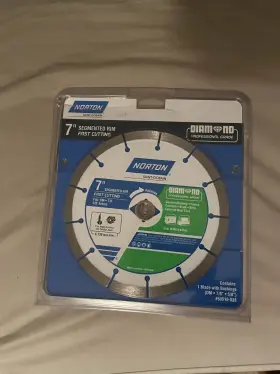 50508-038 Norton 7-in Wet Or Dry Cut Turbo Diamond Circular Saw Angle Grinder Blade