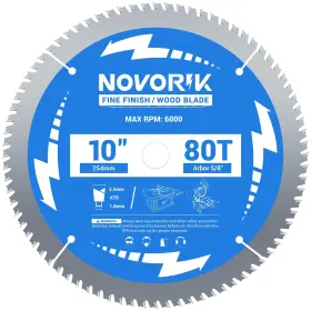 B0d4qtq4db Novorik 10 Inch 80t Circular Saw Blade With 5/8 Arbor Atb For Woodworking