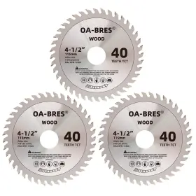 4124078 Oa-bres 3pack 4-1/2-inch 40t Tct Circular Saw Blade With 7/8-inch Arbor Silver