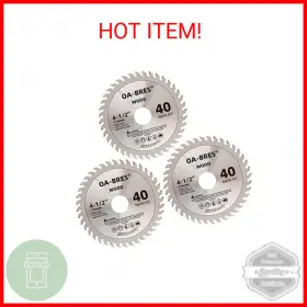 Oa-bres 705353970733 3pack 4-1/2-inch 40t Tct Circular Saw Blade With 7/8-inch Arbor Carbide Tipped
