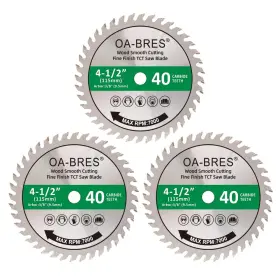 Yjp412384 Oa-bres 4-1/2 Inch 40t Fine Finish Wood Cut Circular Saw Blade With 3/8 Arbor Tct A