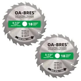 Yjp51218 Oa-bres 5-1/2 Inch 18 Tooth Atb Fast Cutting And Trimming Saw Blade Cordless Trim B
