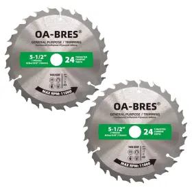 Yjp51224 Oa-bres 5-1/2 Inch 24 Tooth Atb General Purpose And Trimming Saw 24t Silver