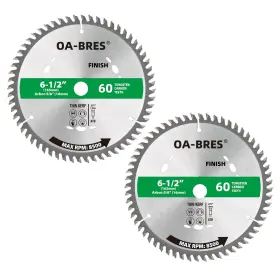 Yjp61260 Oa-bres 6-1/2-inch 60-tooth Circular Saw Blade With 5/8-inch Arbor Tct Atb Finish Bl