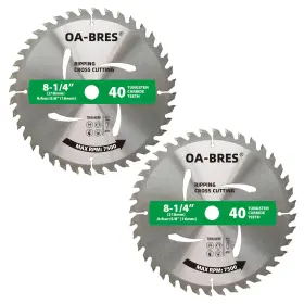 Yjp81440 Oa-bres 8-1/4-inch 40-tooth Circular Saw Blade With 5/8-inch Arbor 8-1/4 Inch 40t Green