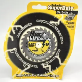 338c424 Oldham 3-3/8 Inch 24 Tooth Maxlife Carbide Atb Cordless Saw Blade 15mm Arbor Makita