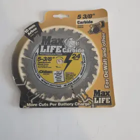 538c424 Oldham Max Life Carbide Circular Saw Blade 5-3/8 Inch 24t Silver Wood Cutting
