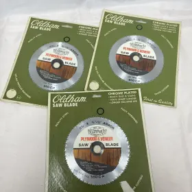 550-c-p Oldham Lot X3 Saw Blade Plywood Veneer 5 1/2 Inch X 5/8 - Arbor Chrome