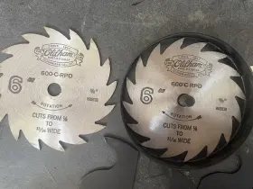 600-c-rpd Oldham New Vintage 6 Inch Saw Blades Lot Of 2 With Spacers