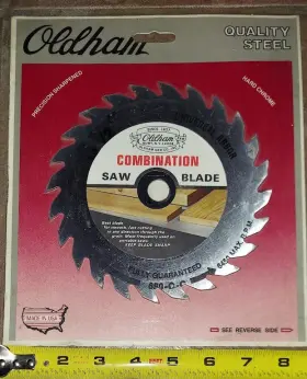 650-c-c Oldham New 6-1/2 Inch Saw Blade 6.5 Chrome Plated Combination 24 Tooth Usa