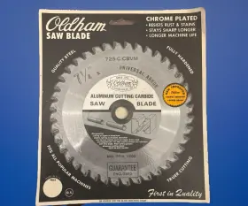 725-c-cbvm Oldham Saw Blade 7 1/4 Inch Chrome Plated Aluminum Cutting Carbide Nos