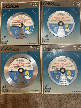 725-c-p Oldham Vintage Lot 6 1/2 Inch Circular Saw Blade Plastic And Aluminum Universal Nos