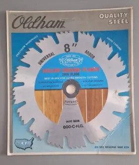 800-chg Oldham Nos 8 Inch Hollow Ground Planer Saw Blade Universal Arbor Steel