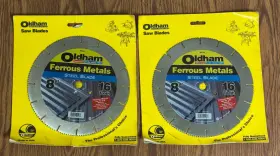 800-m Oldham New 2-pk Circular Saw Steel Blade 8 Inch 16t Ferrous Metals Usa Made-fs