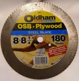 800p Oldham Osb - Plywood Steel Blade 8-8 1/4 Inch 180 Tooth Saw