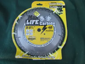 825c424 Oldham Life Carbide 8-8 1/24 Circular Saw Blade 40 Tooth Finishing Cordless