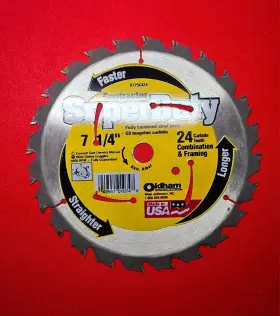 B725c424 Oldham Super Duty 7 1/4 Inch 24-tooth Carbide Circular Saw Blade Usa - New