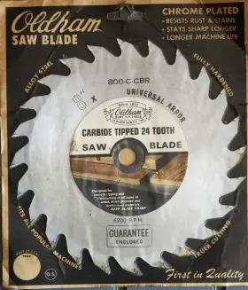 800-c-cbr Oldman Vintage Oldham 8 Inch Circular Saw Blade Universal Arbor 6200 Rpm