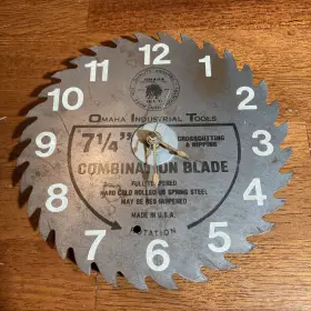 Tcc725c Omaha Industrial Tools Custom Made Clock Saw Blade 7 1/4 Inch Works