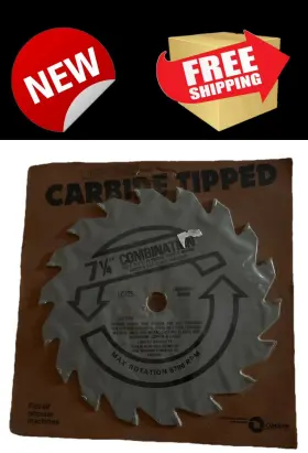 Lc725 Omark Lifetime 7 1/4 Inch Carbide Tipped Saw Blade-rip And Crosscut Vintage Nos