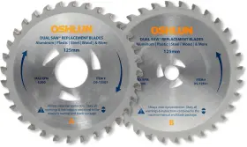 Ds-125g1 Oshlun 753182911113 2 Blade Set For The Original Omni Dual Saw With Triangular Driver Holes