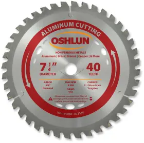 Sbnf-072540 Oshlun 753182911687 7-1/4-inch 40 Tooth Tcg Saw Blade With 5/8-inch Arbor Diamond Kn