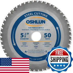 Sbf-054050 Oshlun B004aye9q8 5-3/8-inch 50 Tooth Ftg Saw Blade 20mm Arbor 5/8-inch And