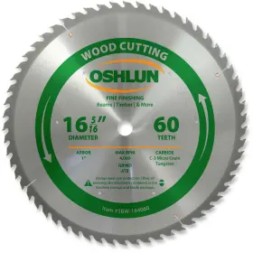 Sbw-164060 Oshlun B006xbxplg 16-5/16-inch 60 Tooth Beam Saw Atb Blade 1-inch Arbor