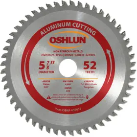 Oshlun B0846mxqnx Sbnf-059052 5-7/8-inch 52 Tooth Atb Saw Blade 20mm Arbor 5/8-inch