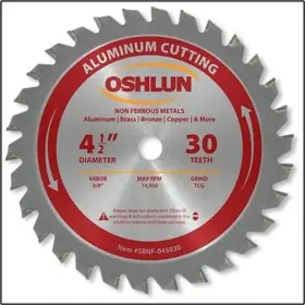 Osh-sbnf-045030 Oshlun 4-1/2 Inch 30t Carbide Tip Aluminum Saw Blade