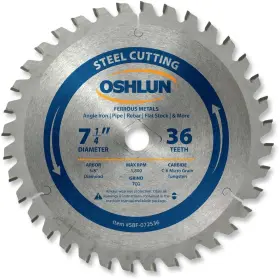 Sbf-072536 Oshlun Sbf072536 71/4inch 36 Tooth Tcg Saw Blade With 5/8inch Arbor Diamond Knockout