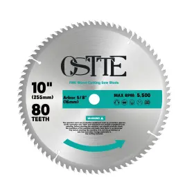 1jp-10-80 Ostte Disco De Sierra 10 Pulgadas 80 Dientes Max 7000 Rpm Para Cortar Madera En Oferta