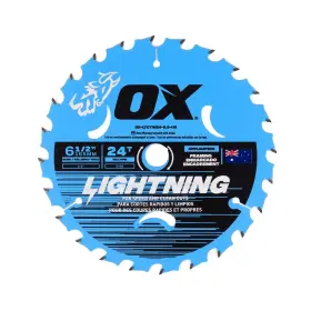 Ox 341231057878 Tools Lightning 6-1/2 Inch 24 Tooth Circular Saw Blade For Framing - 5/8 Bore Ca