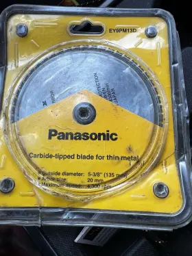 Ey9pm13d Panasonic 50 Carbide Tooth Saw Blade 5-3/8 Inch 135mm Metal Cutting
