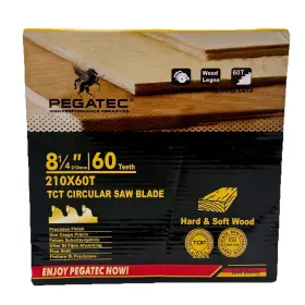 210x60t Pegatec Tct Circular Saw Blade - 8 1/4 In 60 Teeth High Performance