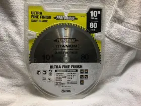 252-6637 Performax Titanium Ultra Fine Finish 10 Inch 80 Teeth Saw Blade