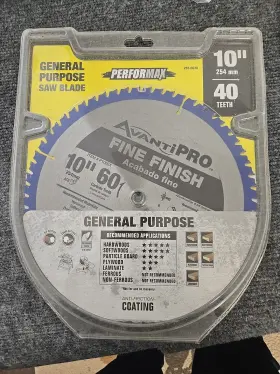 252-6638 Performax Saw Blade 10 Inch 40 Teeth