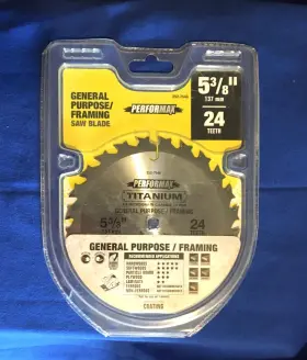Performax 812763026179 5 3/8 Inch Titanium General Purpose/framing Saw Blade
