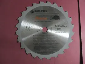 63-737 Piranha Black And Decker 7 1/4 Inch Professional 24 Carbide Teeth Saw Blade