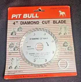 Chiw035 Pit Bull 4 Inch Diamond Saw Cut Blade 14500rpm T101