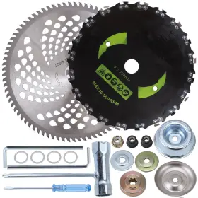 Plaxns 786552483835 9 Inch X 20t Chainsaw Tooth Cutter 10 80t Carbide Tip Brush Blades With Univer