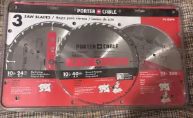 Porter-cable 885911185417 3 Blade Combo Pack 10 Inch 24 40 And 200 Teeth. New In Sealed Package