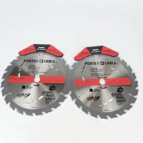 Porter-cable Pc72524 Framing Circular Saw Blade 7-1/4 Inch 24t Carbide 5/8 Arbor 2 Pack