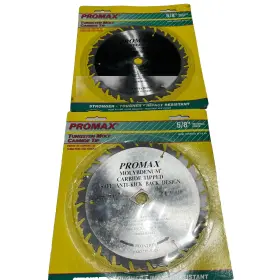 07-70025 Promax Circular Saw Blade 5/8 Inch Arbor Molybdenum Carbide Tipped 24 Tooth Lot Of 2