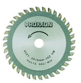 28732 Proxxon 899405958598 39/64inch 80mm Carbide Tipped Saw Blade 36teeth