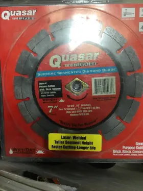 Quasar 611152000666 Turbo Kut Gold 7 Inch Segmented Diamond Blade General Purpose Concrete New