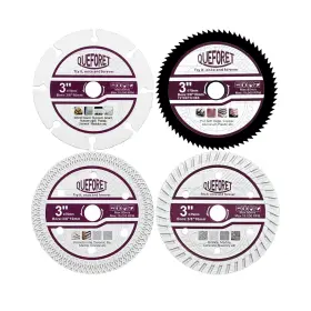 Queforet 445001899865 3 Inch 75mm Saw Blades Set 4pcs - Carbide Blade For Wood Rubber Hss
