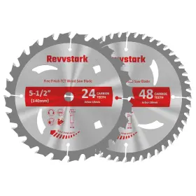 Re-005-10-24 Revvstark 48 Circular Saw Blades 24t 48t 5-1/2 10mm Arbor Heavy Duty Tct