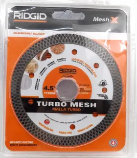 1003086370 Ridgid Mesh-x 4.5 Inch Turbo Mesh Dry/wet Cutting Blade 7/8 And 5/8 Arbor