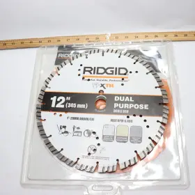 25-ccnts12 Ridgid 1-pk Dual Purpose Cutting Segmented Rim Walk-behind Diamond Saw Blade